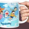 Doraemon Ceramic Coffee Mug | Anime Printed Tea & Coffee Mug | 325ml Gift Cup for Kids & Fans